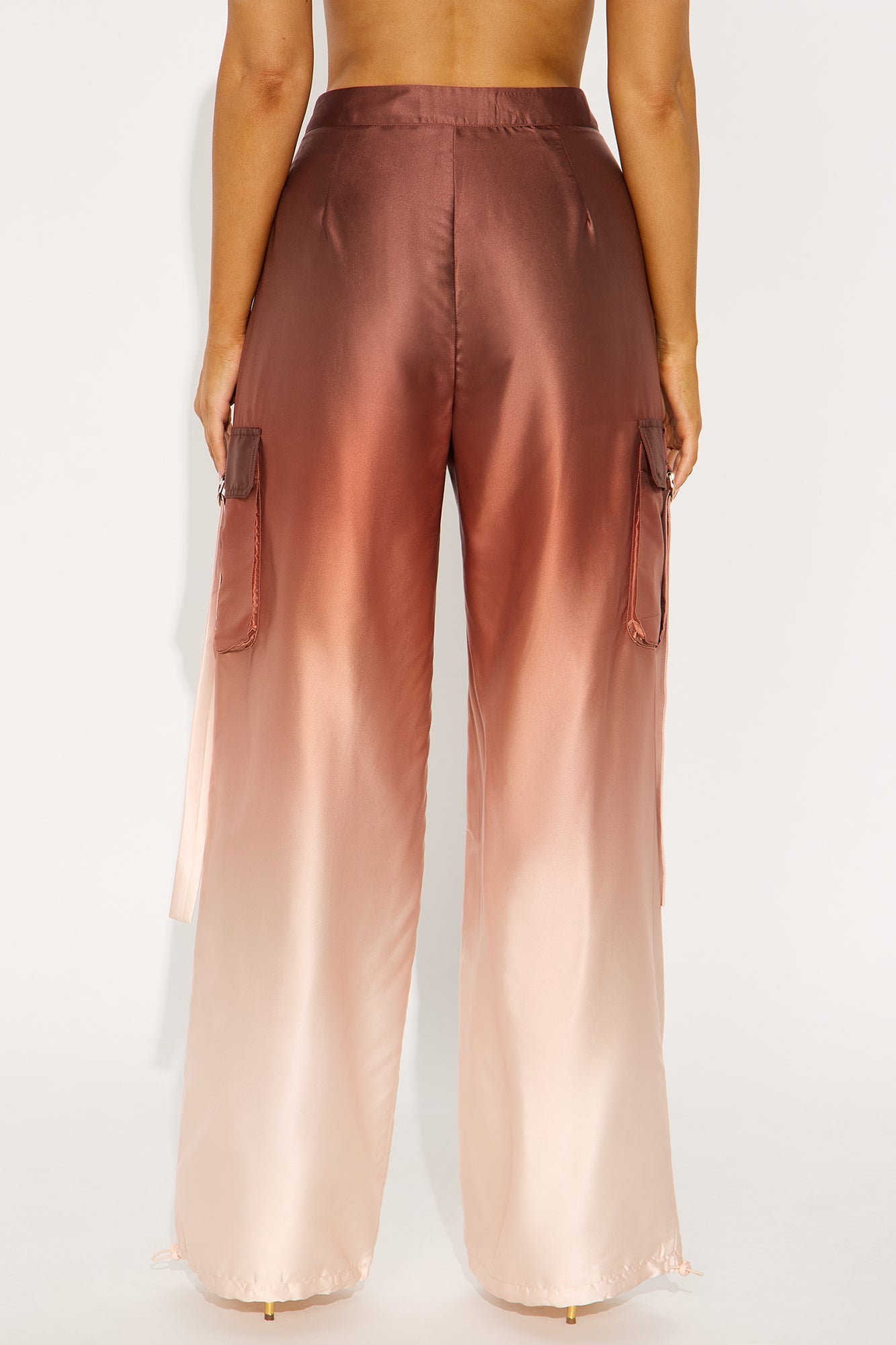 City Sunsets Ombre Satin Jogger Pant 32″ - Brown/combo