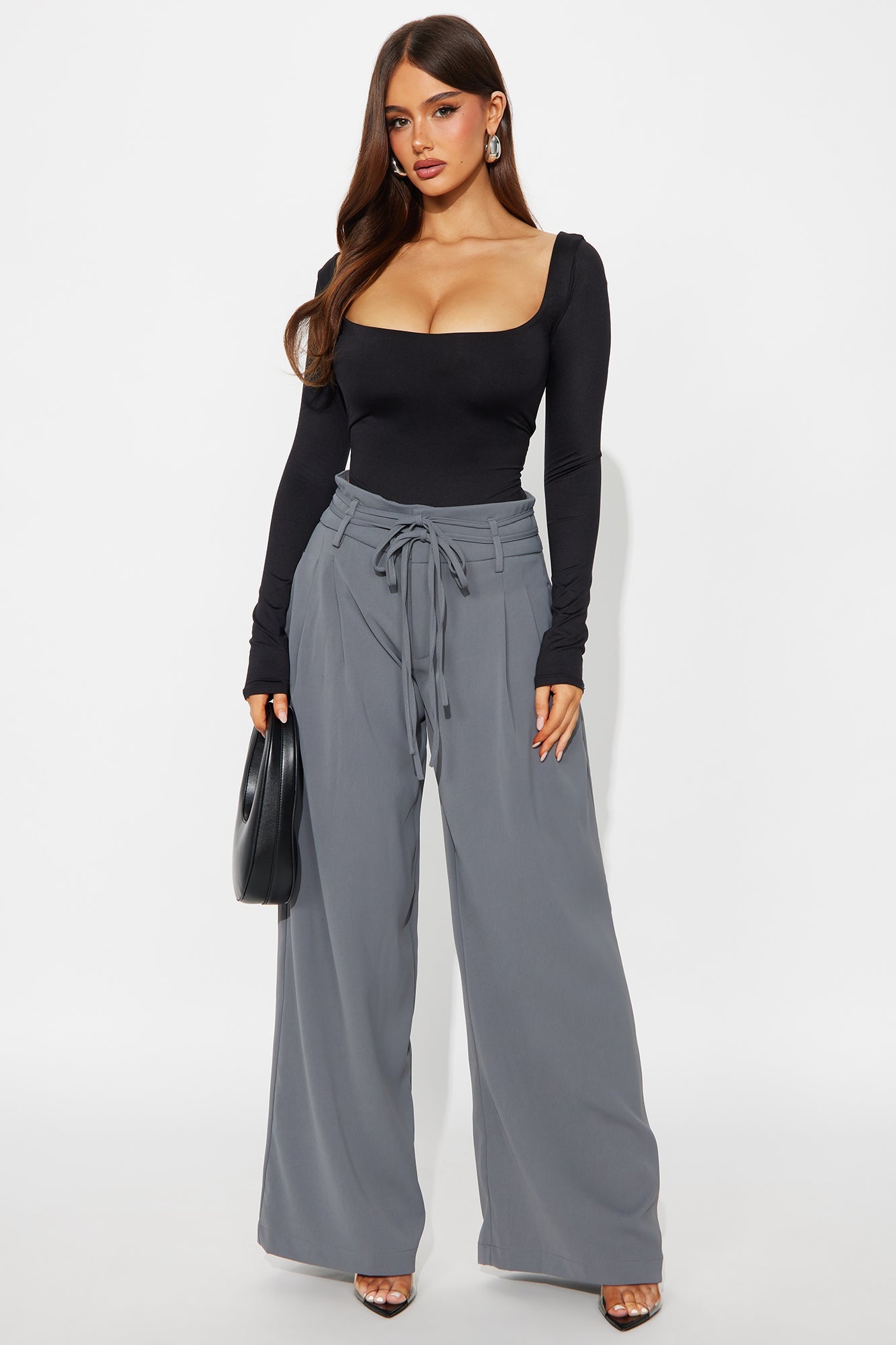 Always Ambitious Belted Trouser Pant 32″ - Grey