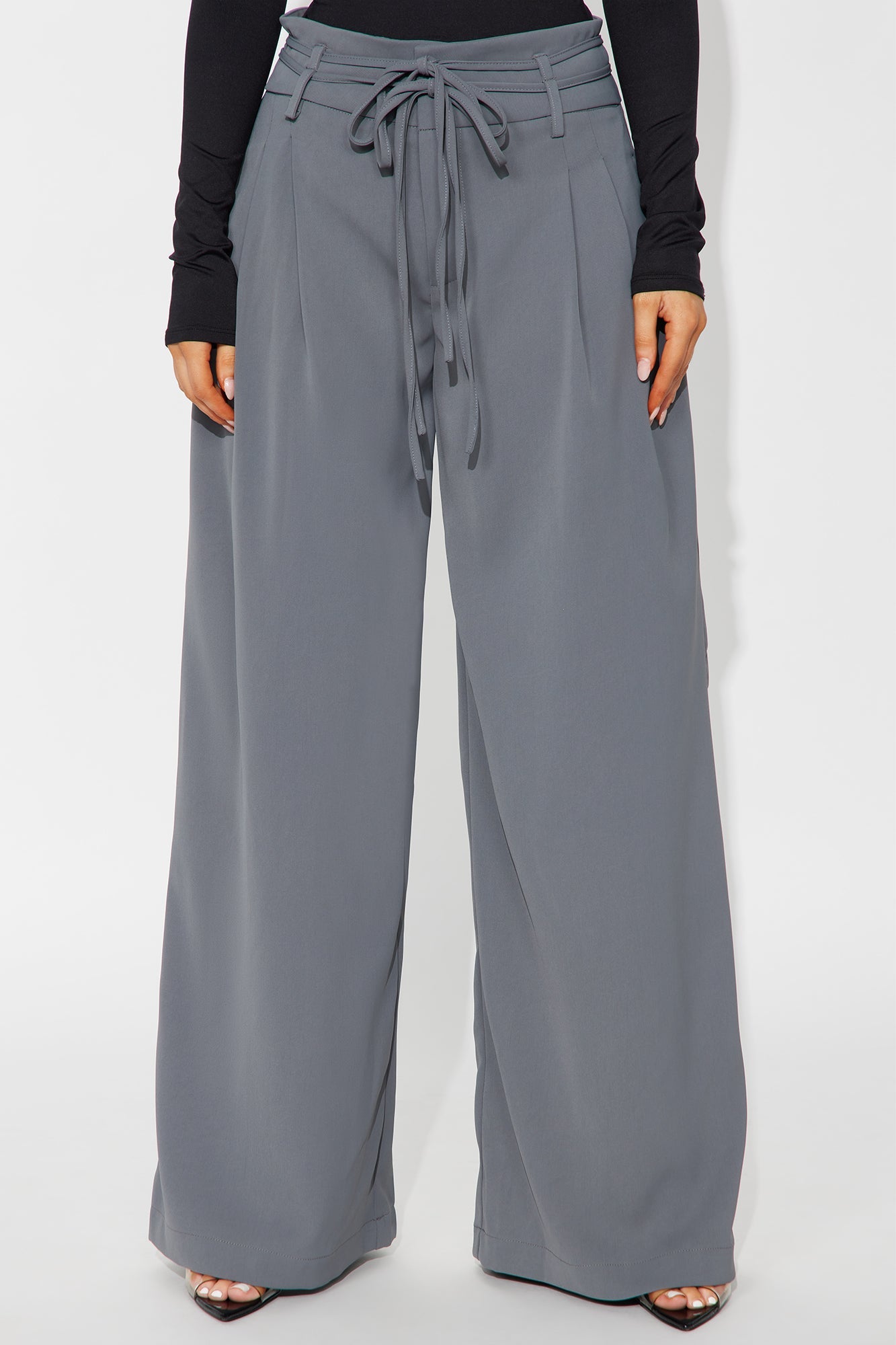 Always Ambitious Belted Trouser Pant 32″ - Grey