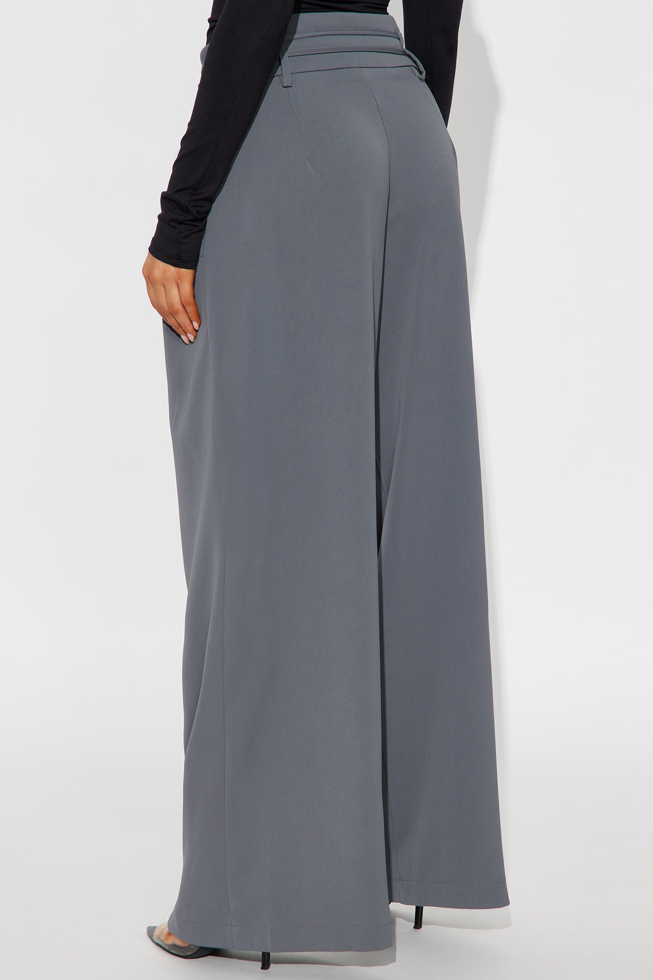 Always Ambitious Belted Trouser Pant 32″ - Grey