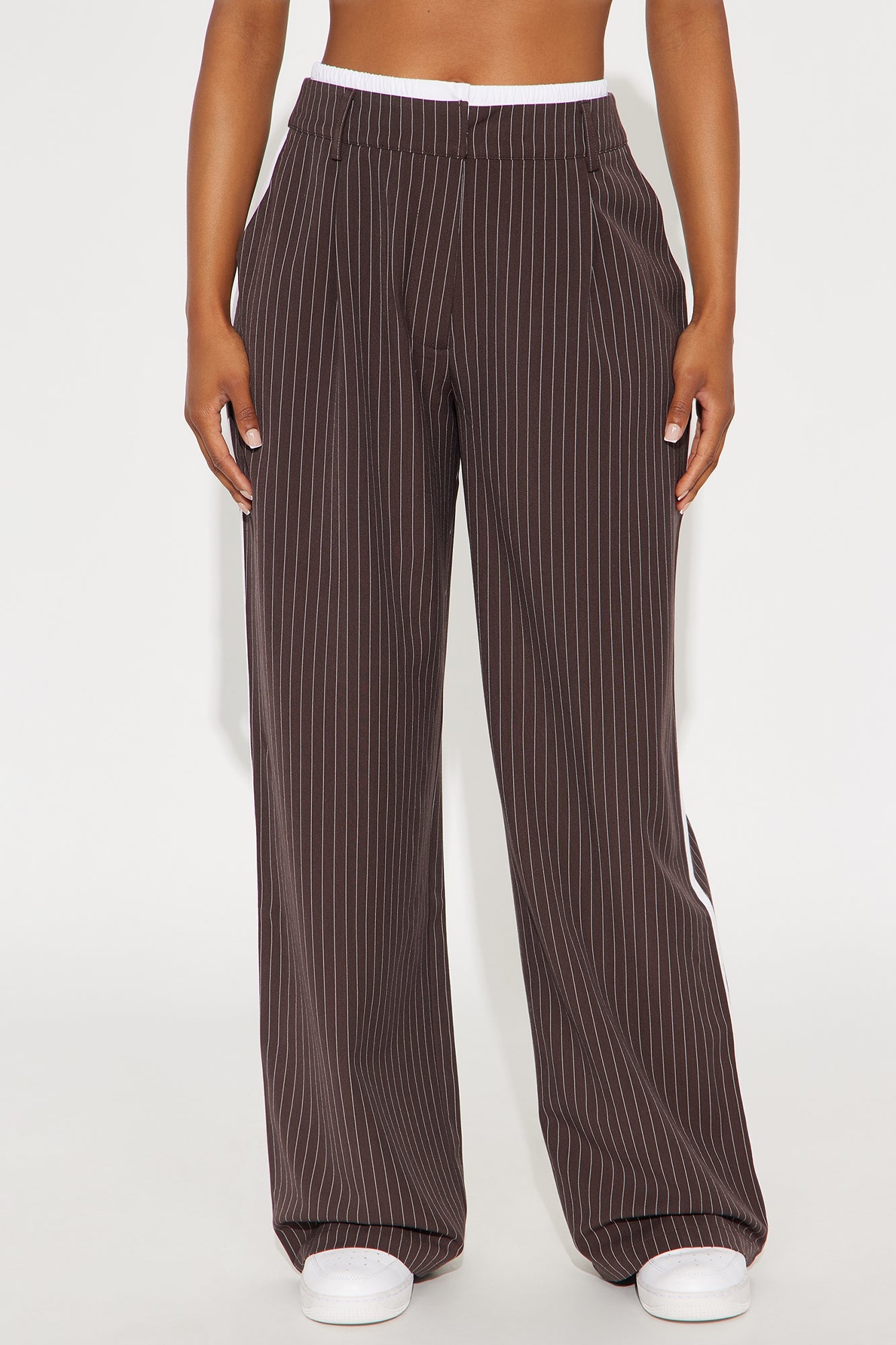 Dedicated To You Double Waistband Trouser - Mocha