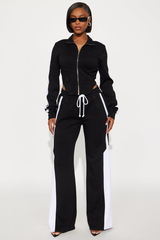 Victory Lap Scuba Pant Set - Black