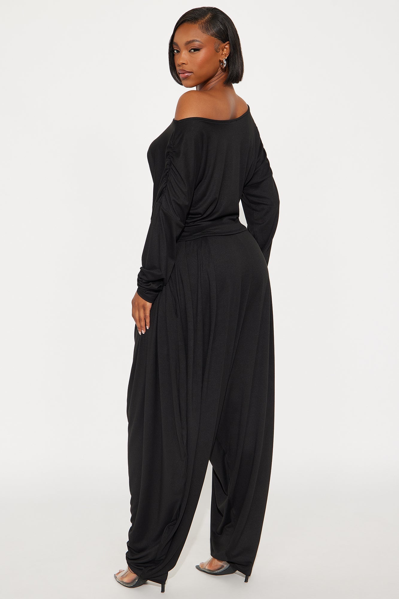 Cool Girl Balloon Pant Set - Black