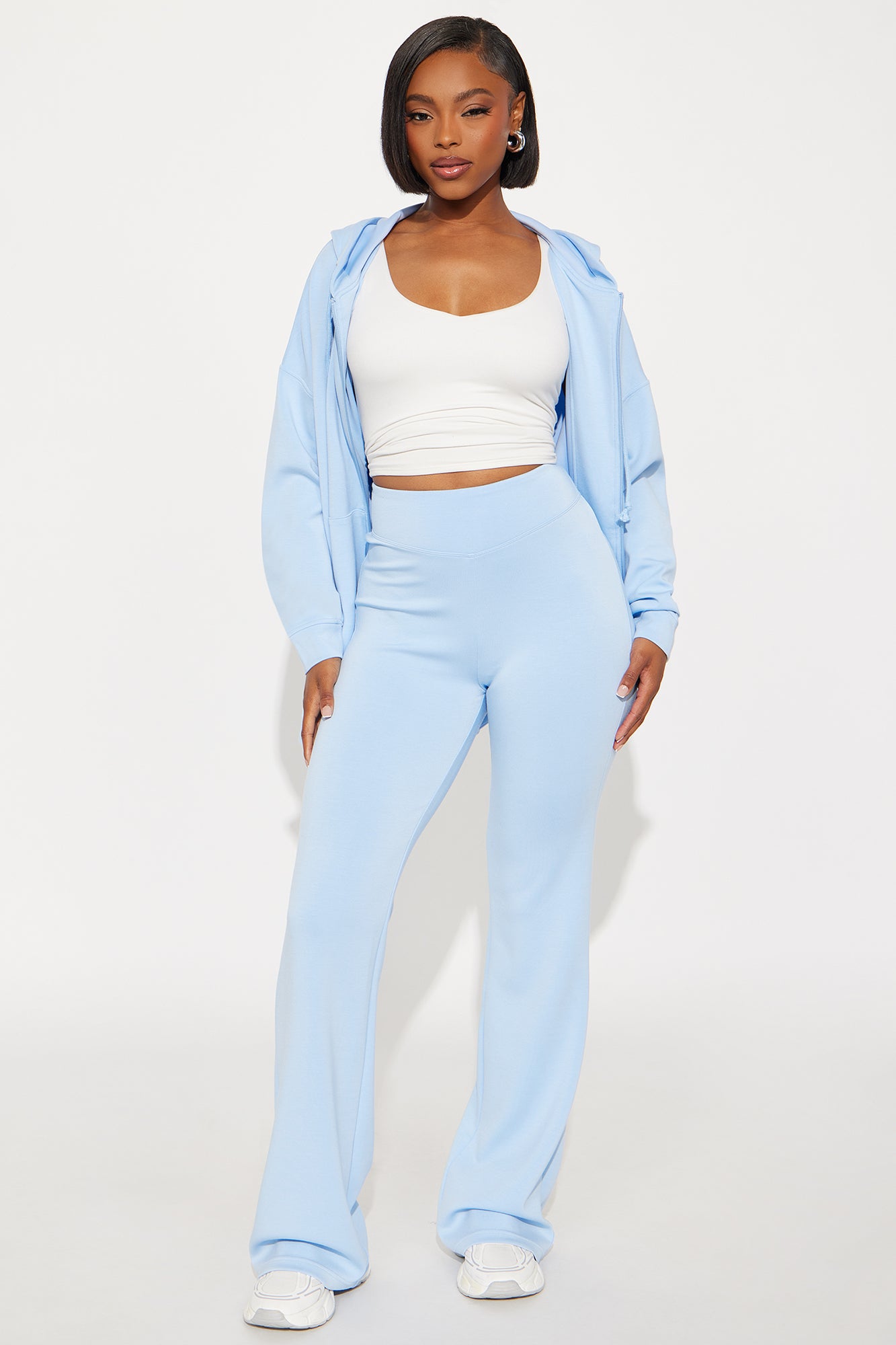 Sarah Ultra Soft Flare Pant - Light Blue