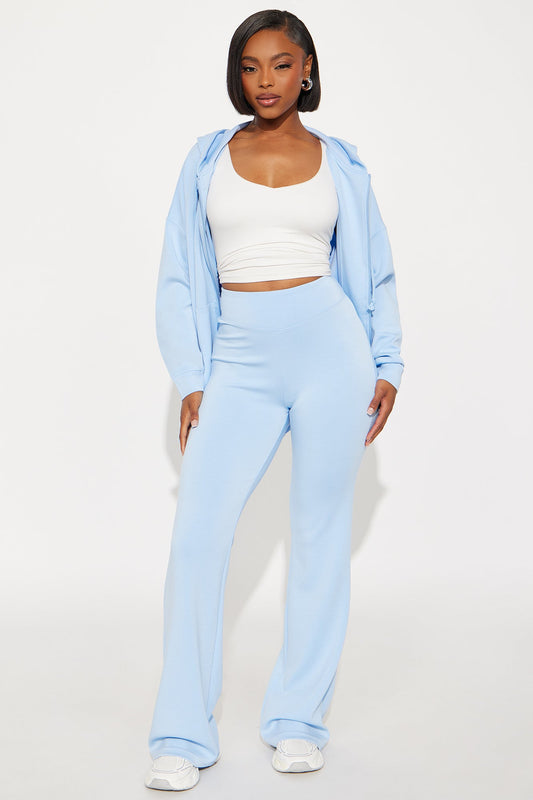Sarah Ultra Soft Flare Pant - Light Blue
