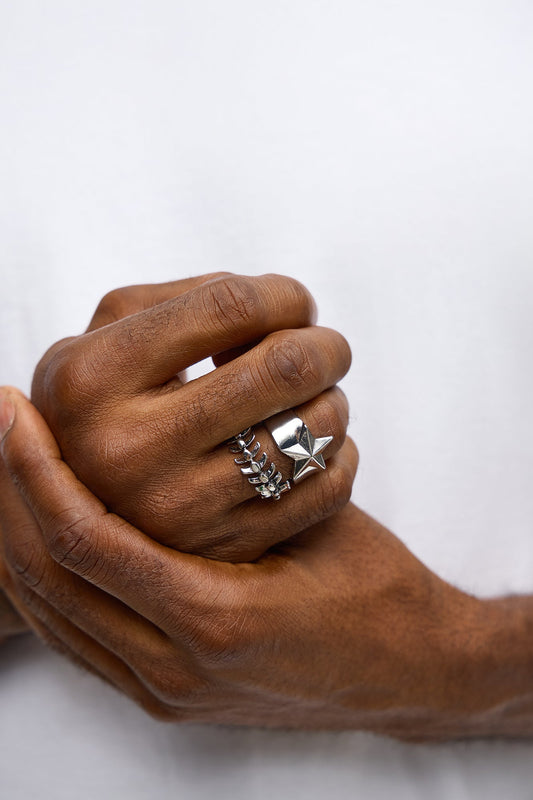 Feel Alive 2 Piece Ring Set - Silver