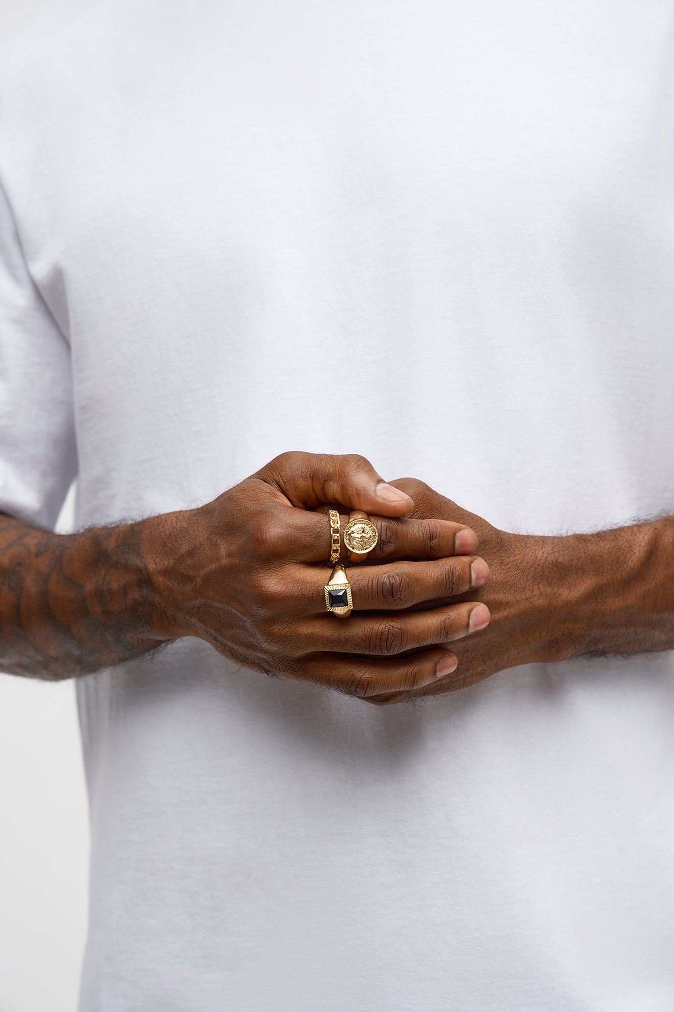 Chain Lord Ring Set - Gold/combo