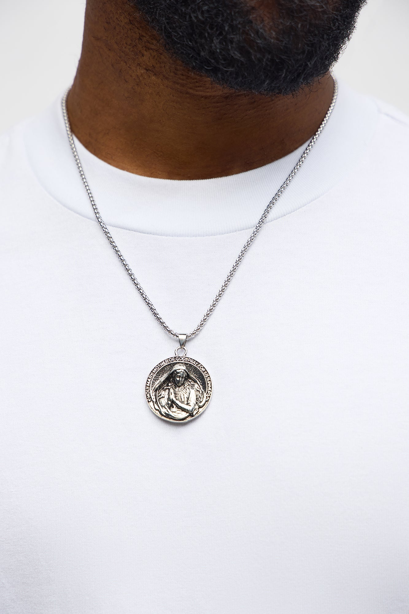 Rebirth Medallion Pendant Necklace - Silver