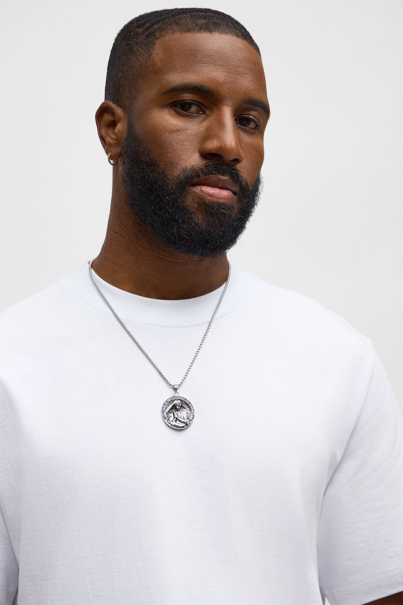 Rebirth Medallion Pendant Necklace - Silver