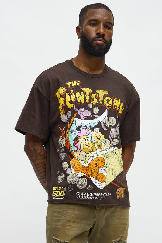 The Flintstones Boxy Short Sleeve Tee - Chocolate