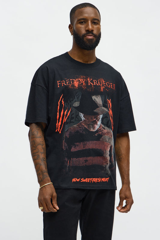 A Nightmare On Elm Street Freddie Krueger Short Sleeve Tee - Black