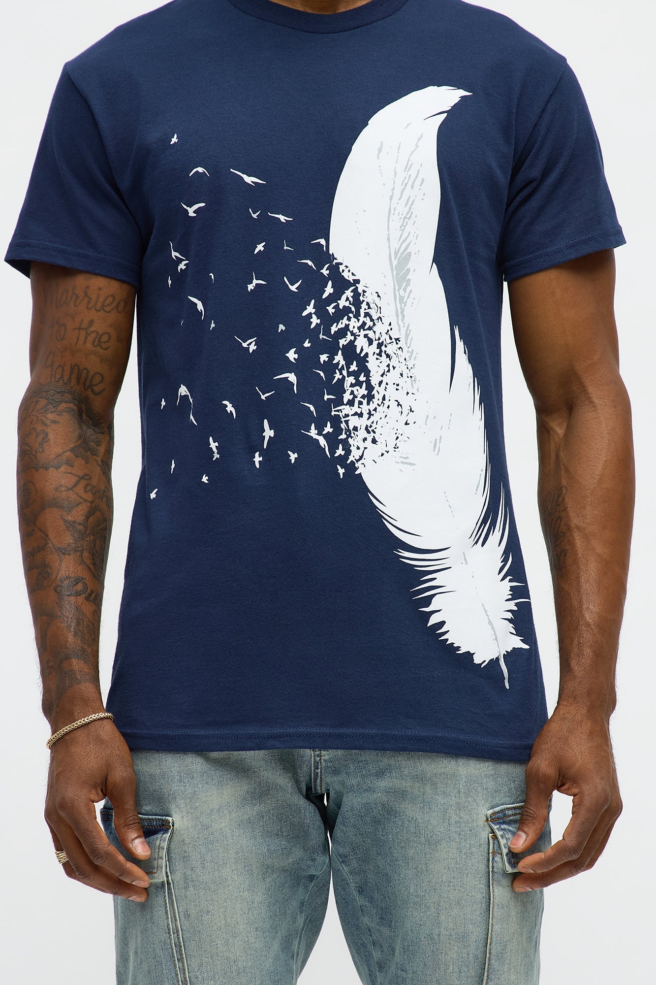 Birds Of A Feather Flock Short Sleeve Tee - Navy