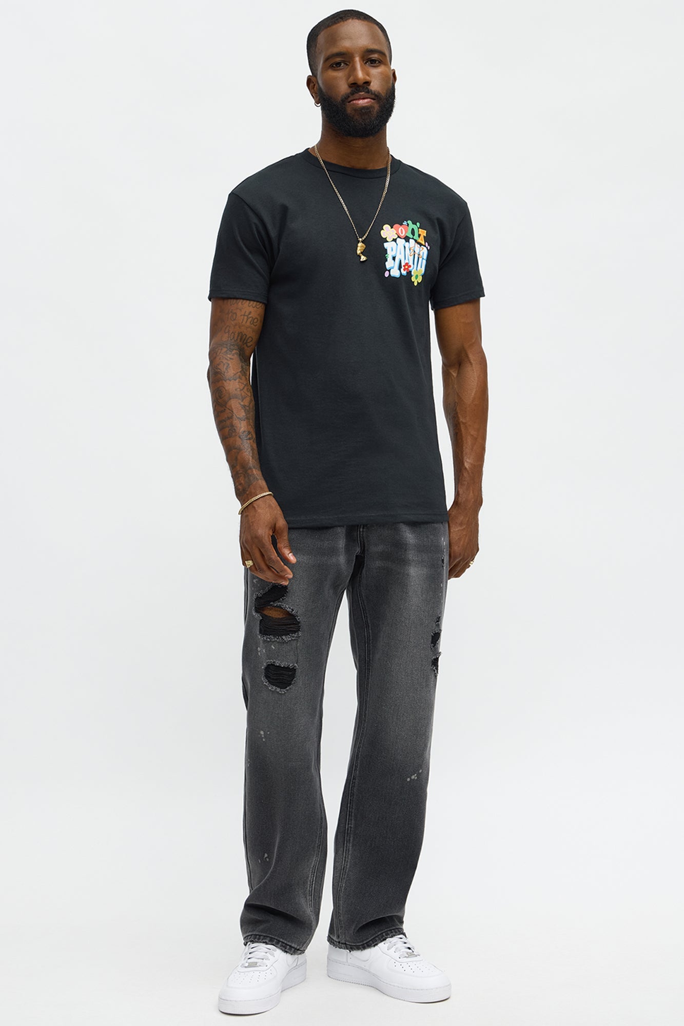 Don't Panic Short Sleeve Tee - Black