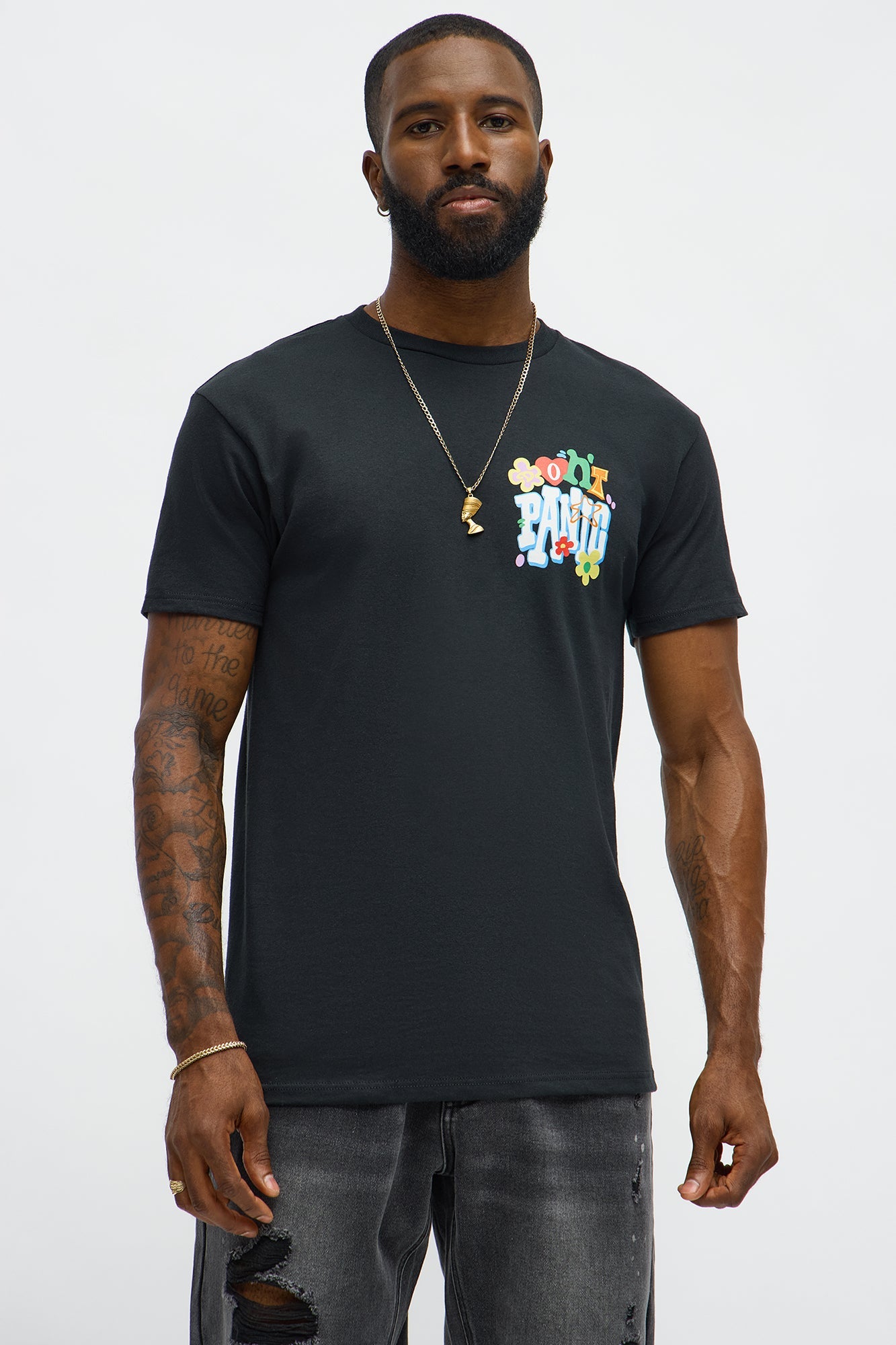 Don't Panic Short Sleeve Tee - Black