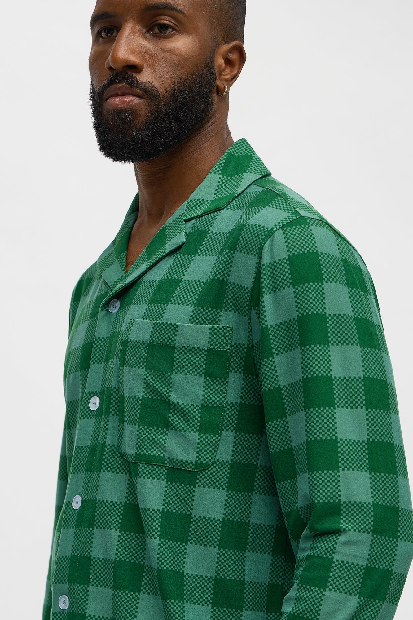 Winter Morning Matching Family Long Sleeve Holiday Lounge Set - Green