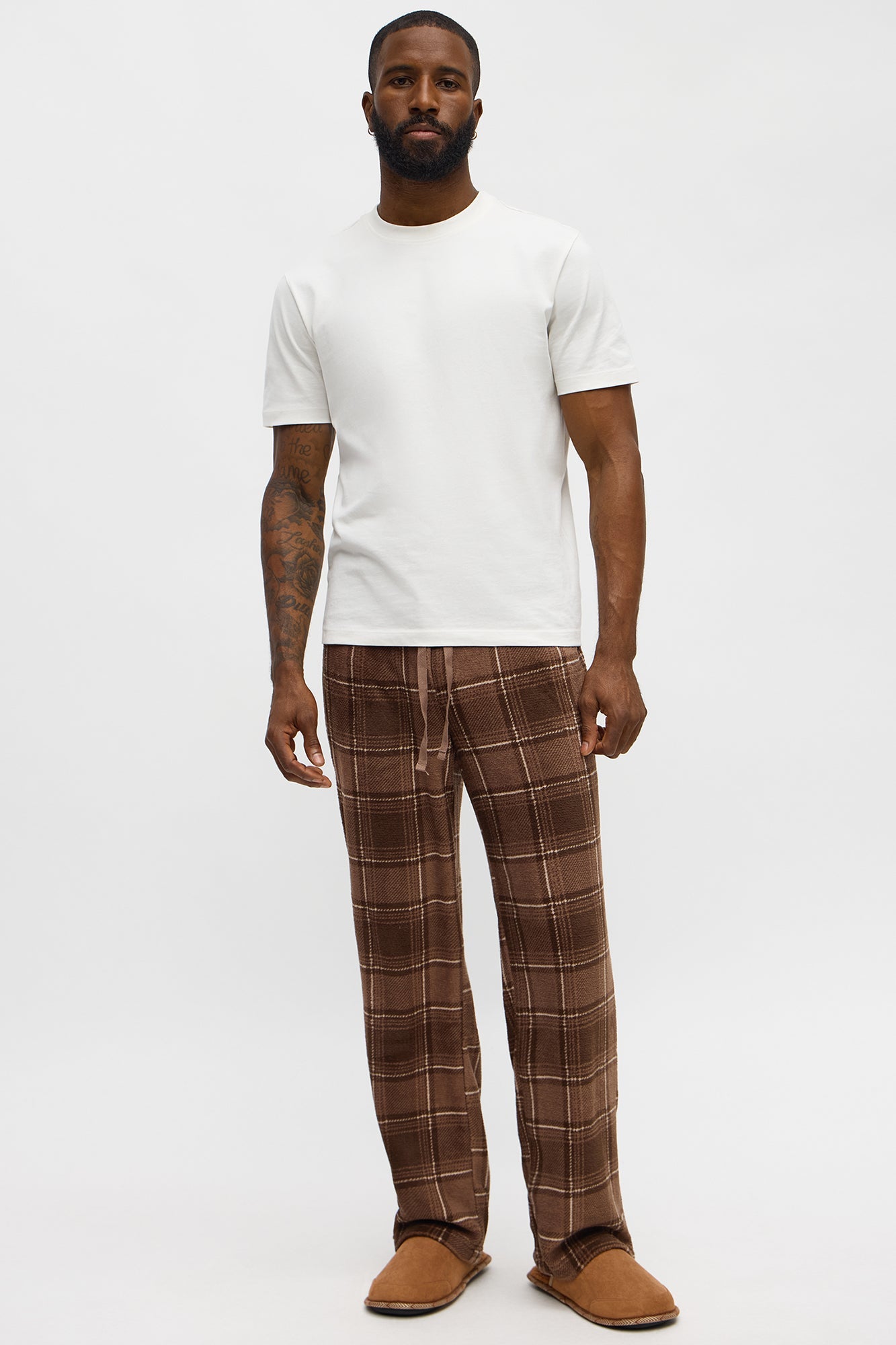 Morning Coffee Plush Lounge Pants - Chocolate