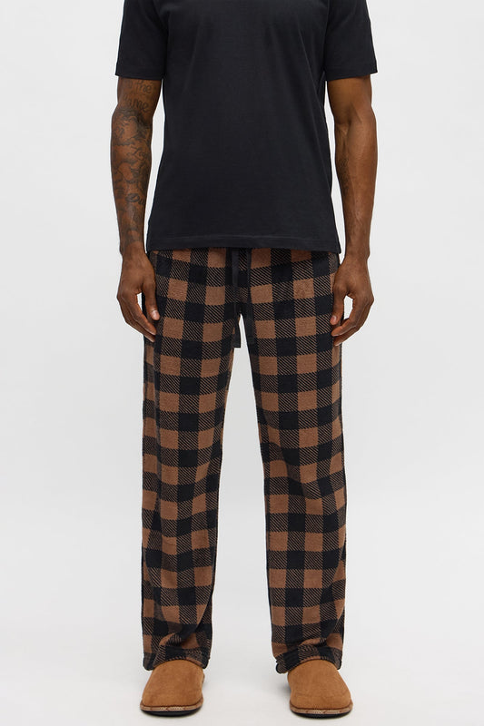 Always Cozy Holiday Lounge Pants - Brown/combo