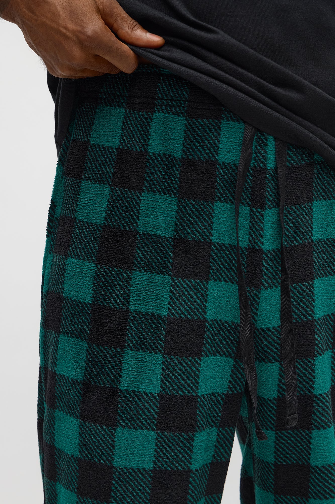 Always Cozy Holiday Lounge Pants - Black/Green