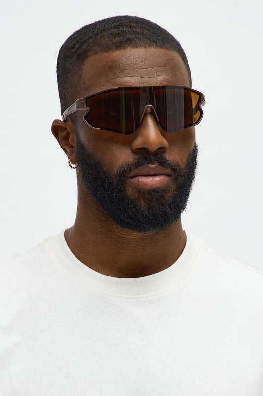 Unfiltered Sport Wrap Sunglasses - Brown