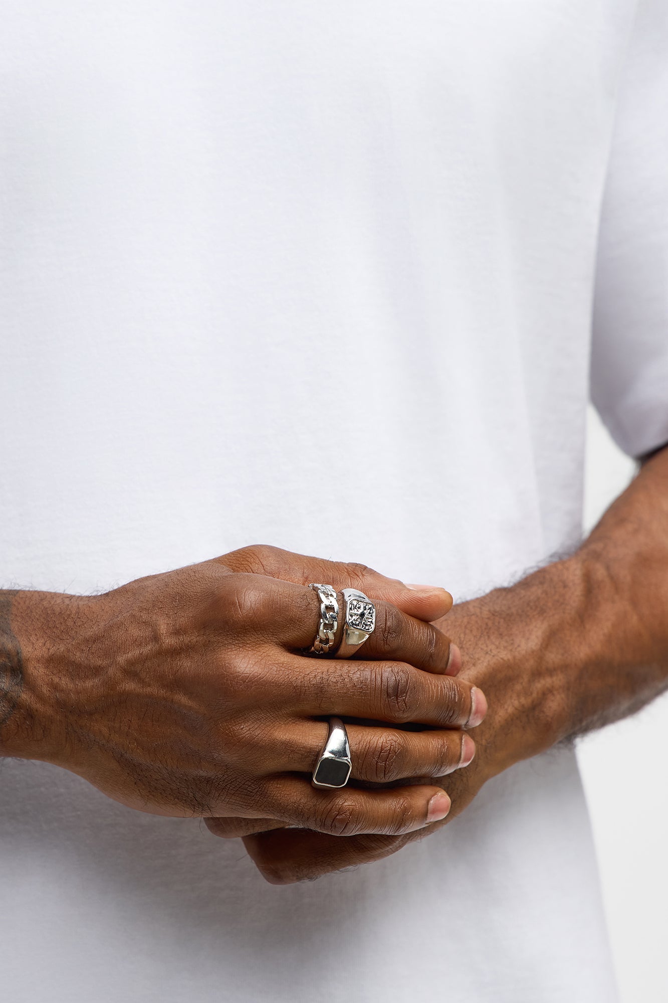 Shining Star Crest Ring Set - Silver/Combo