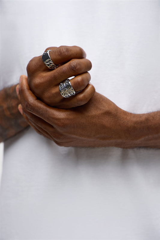 I Care 2 Piece Ring Set - Silver