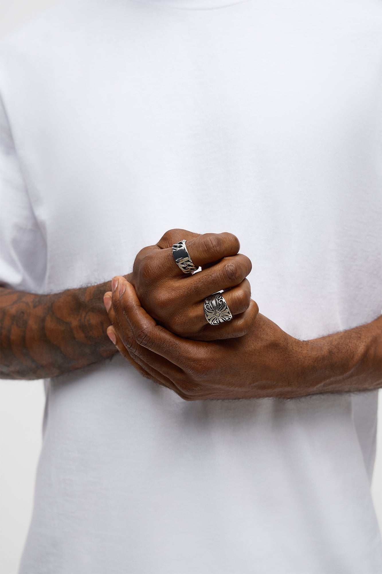 I Care 2 Piece Ring Set - Silver