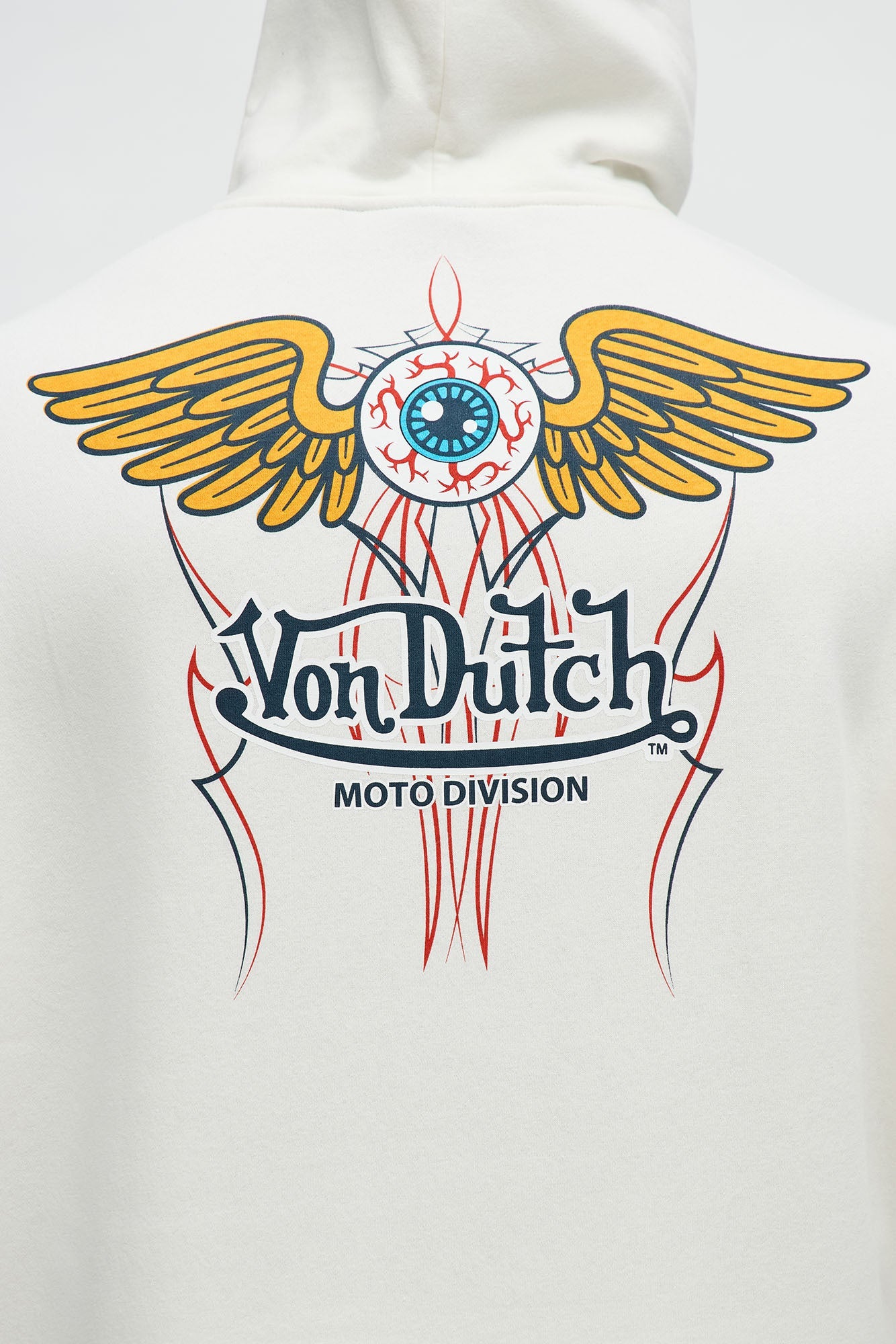 Von Dutch Pinstriped Hoodie - Cream