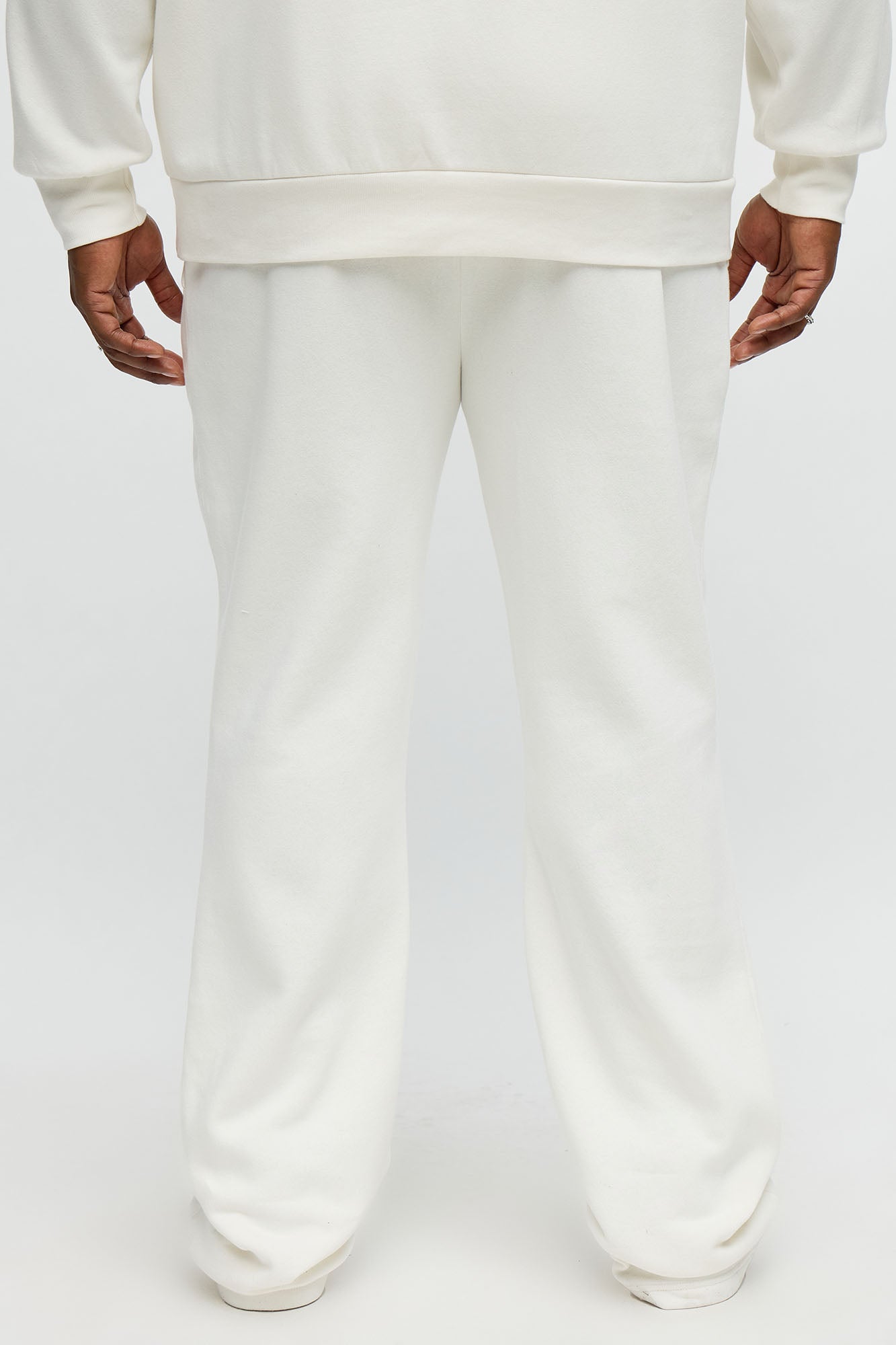 Von Dutch Pinstriped Flared Sweatpants - Cream