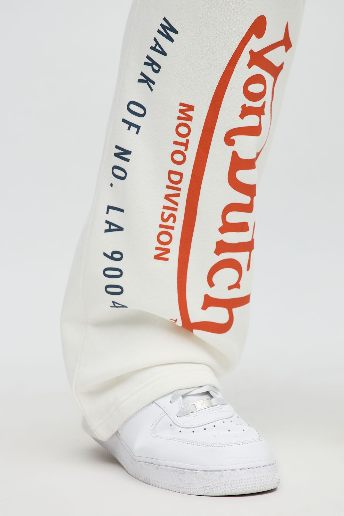 Von Dutch Pinstriped Flared Sweatpants - Cream