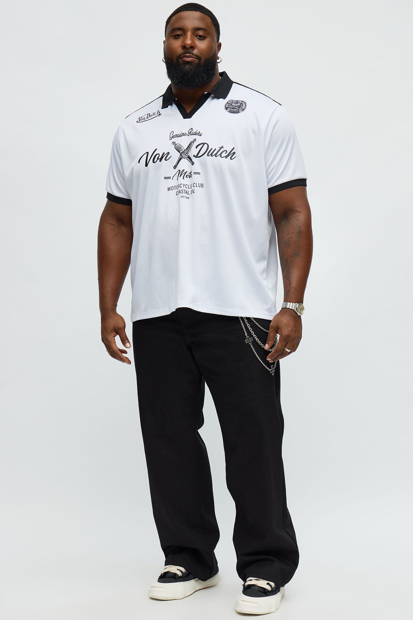 Von Dutch Polo Jersey - White/Black