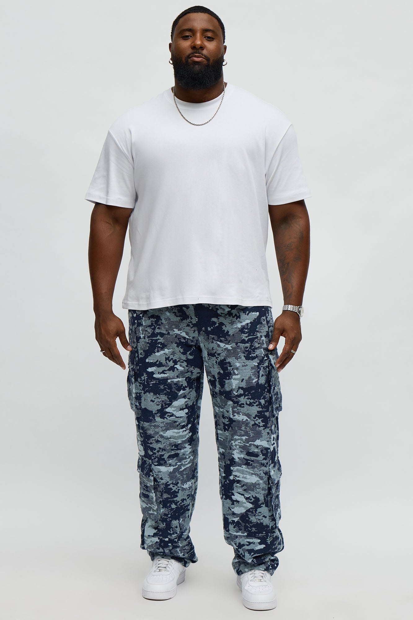 Baggy Nocturne Tapestry Cargo Pants - Blue/combo