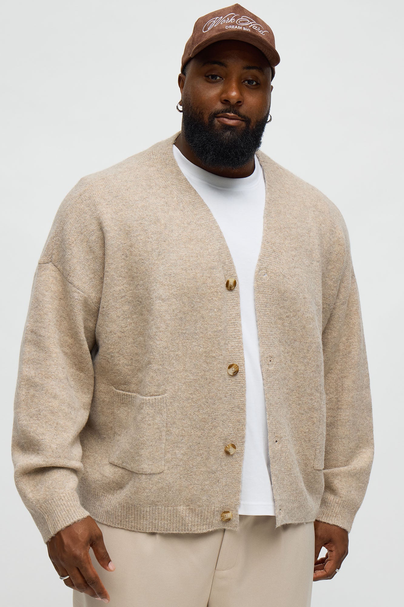 Cropped Harbor Ash Cardigan - Taupe