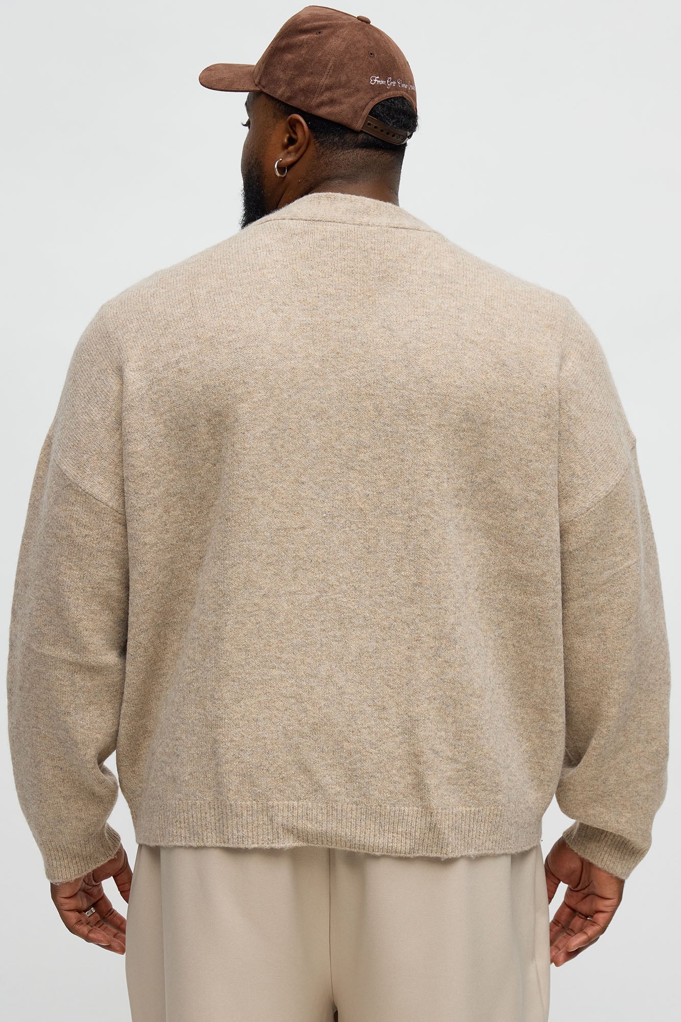 Cropped Harbor Ash Cardigan - Taupe