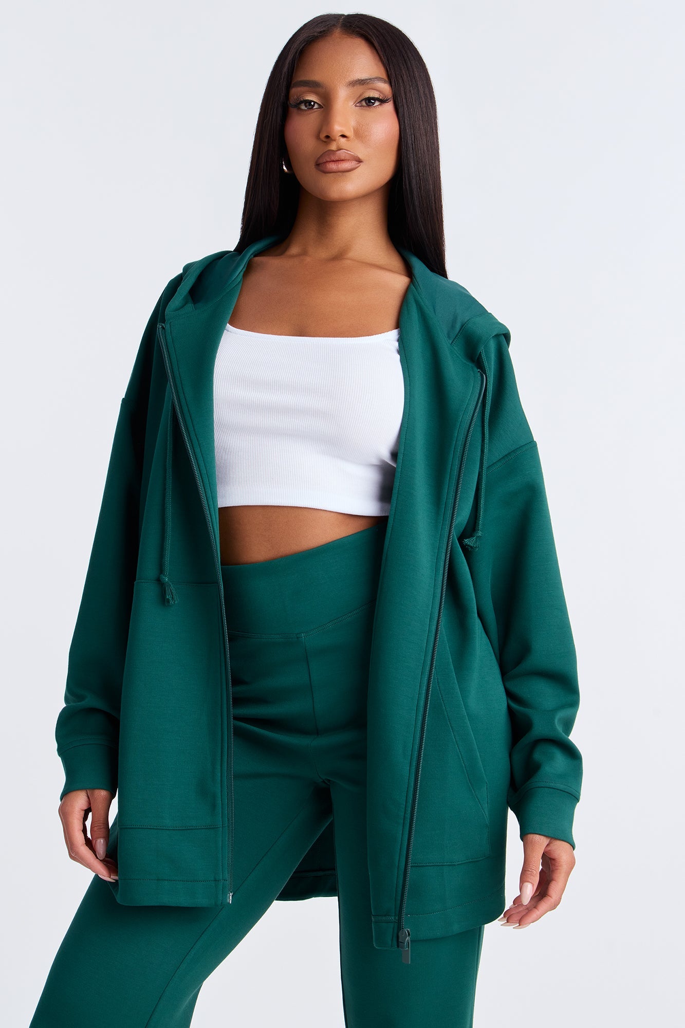 Sarah Ultra Soft Zip Up Hoodie - Hunter