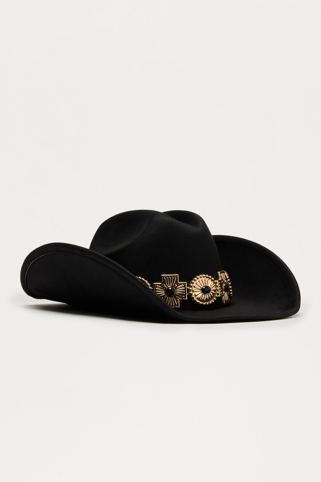 Crazy About You Cowboy Hat - Black/Gold