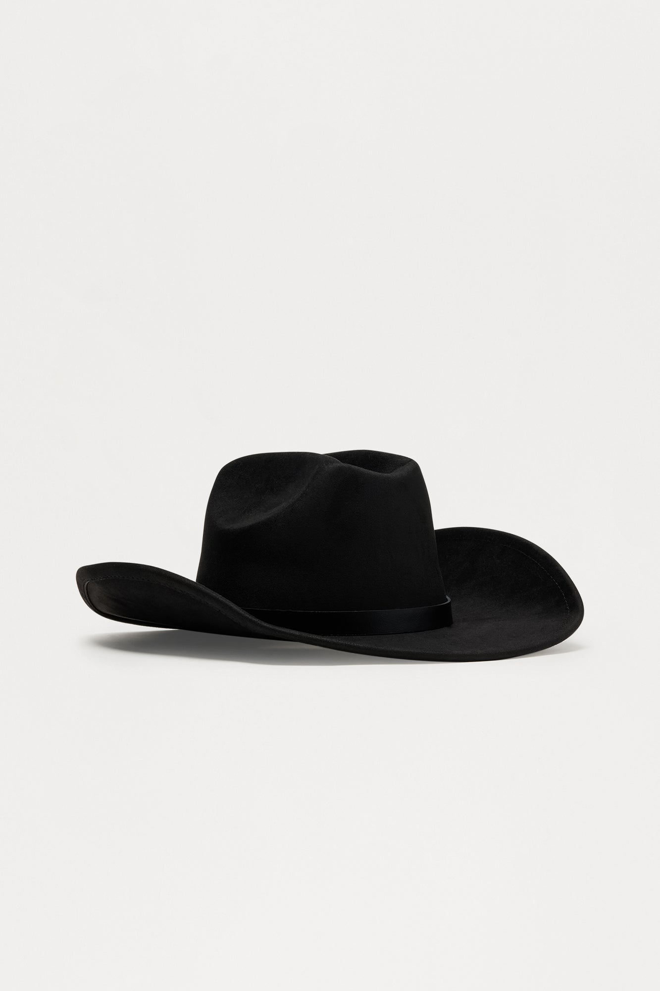 Rodeo Girl Faux Suede Cowboy Hat - Black