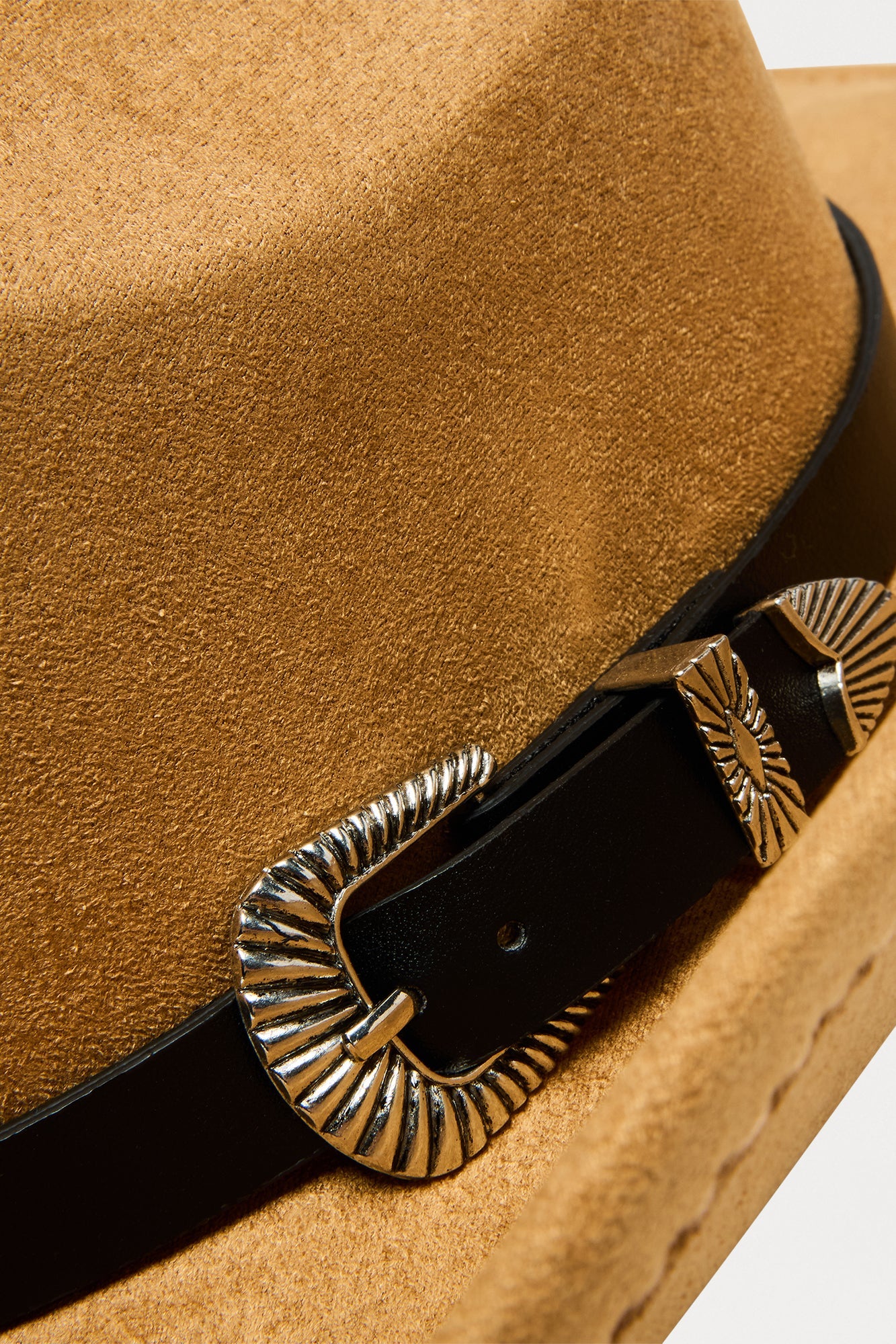 Rodeo Girl Faux Suede Cowboy Hat - Tan