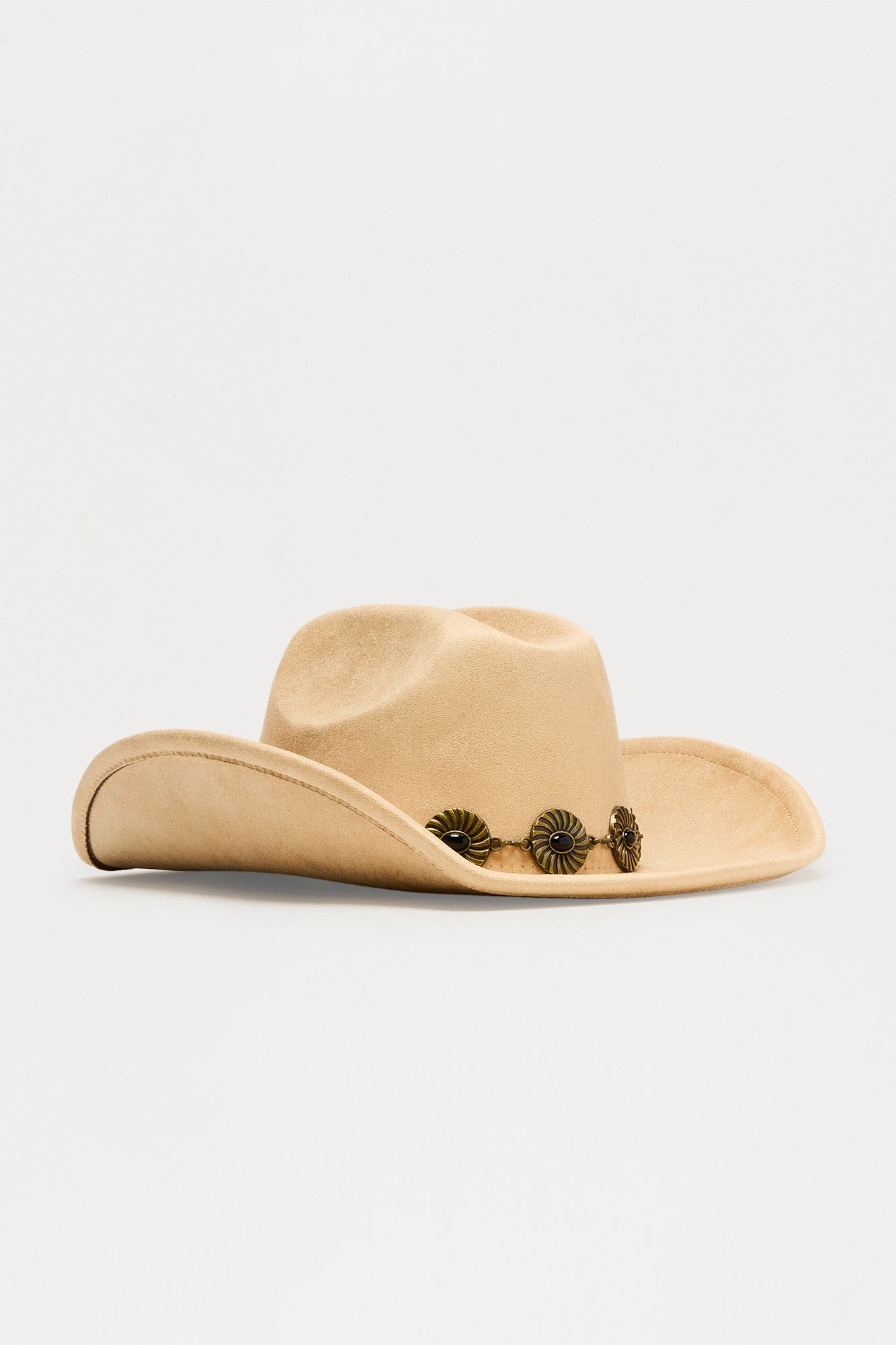 Night On The Ranch Faux Suede Cowboy Hat - Ivory