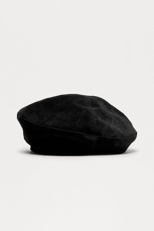 Muse Topper Velvet Beret - Black
