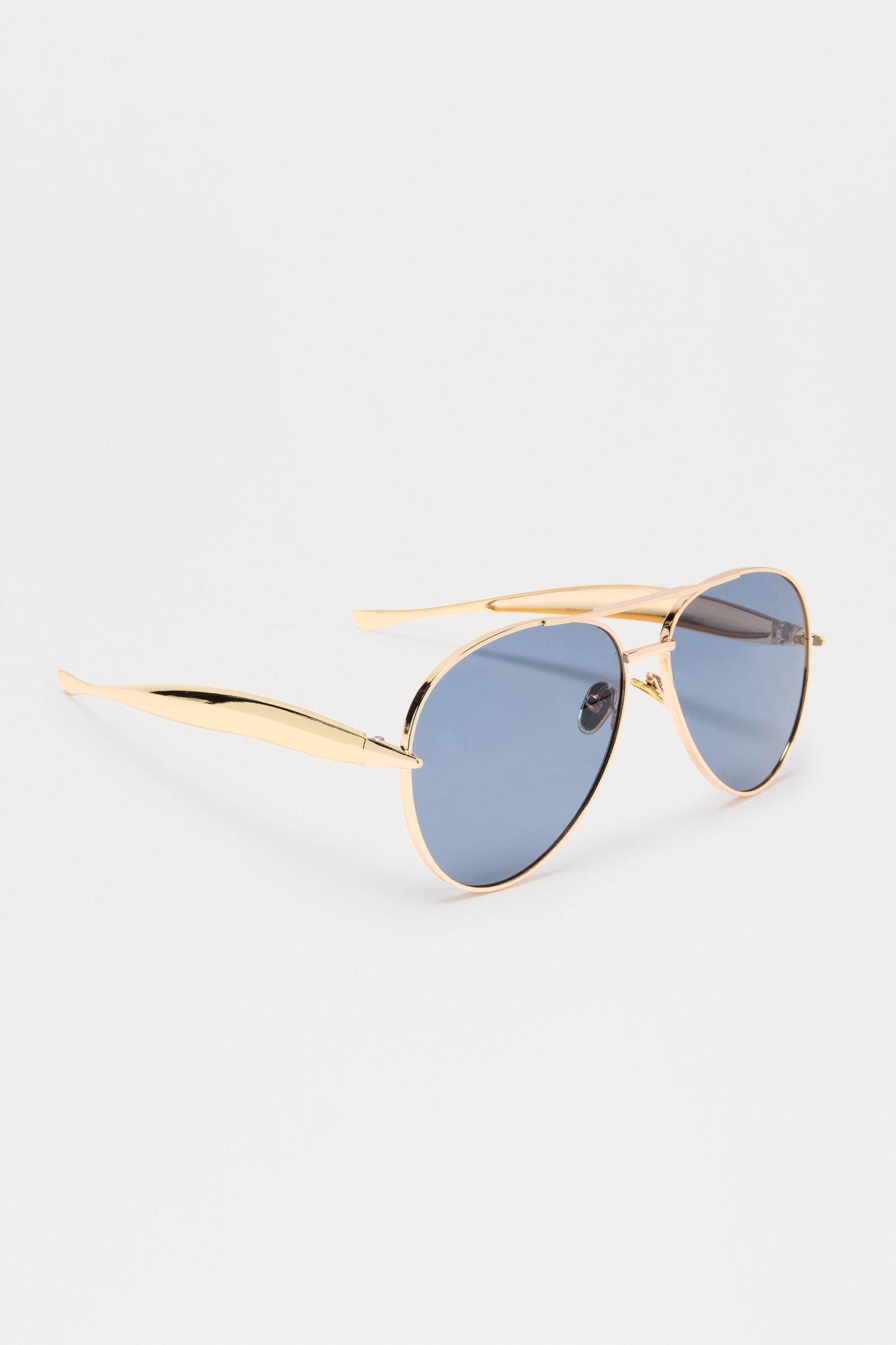 Striking Aviator Metal Frame Sunglasses - Gold