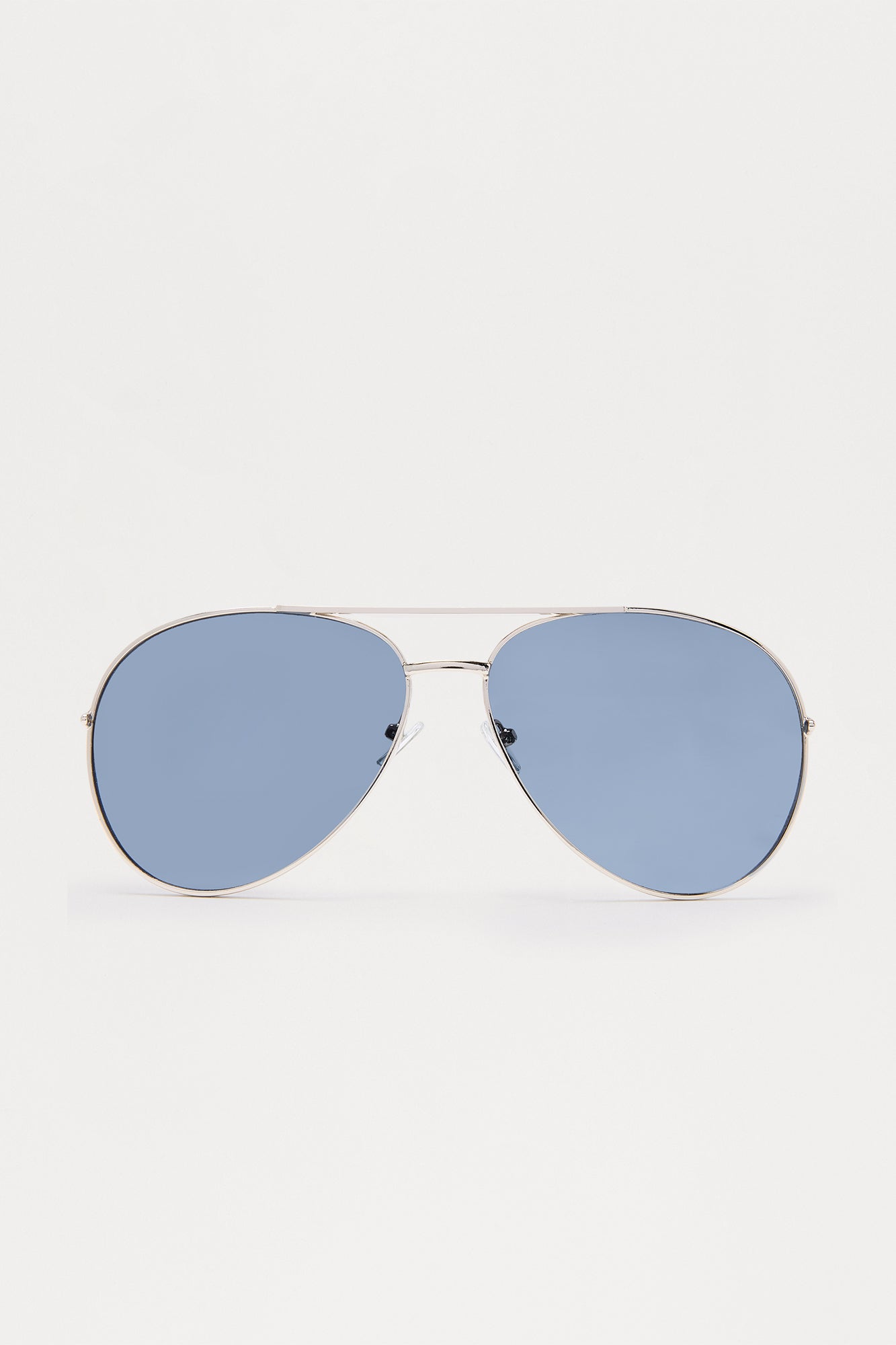 Striking Aviator Metal Frame Sunglasses - Silver