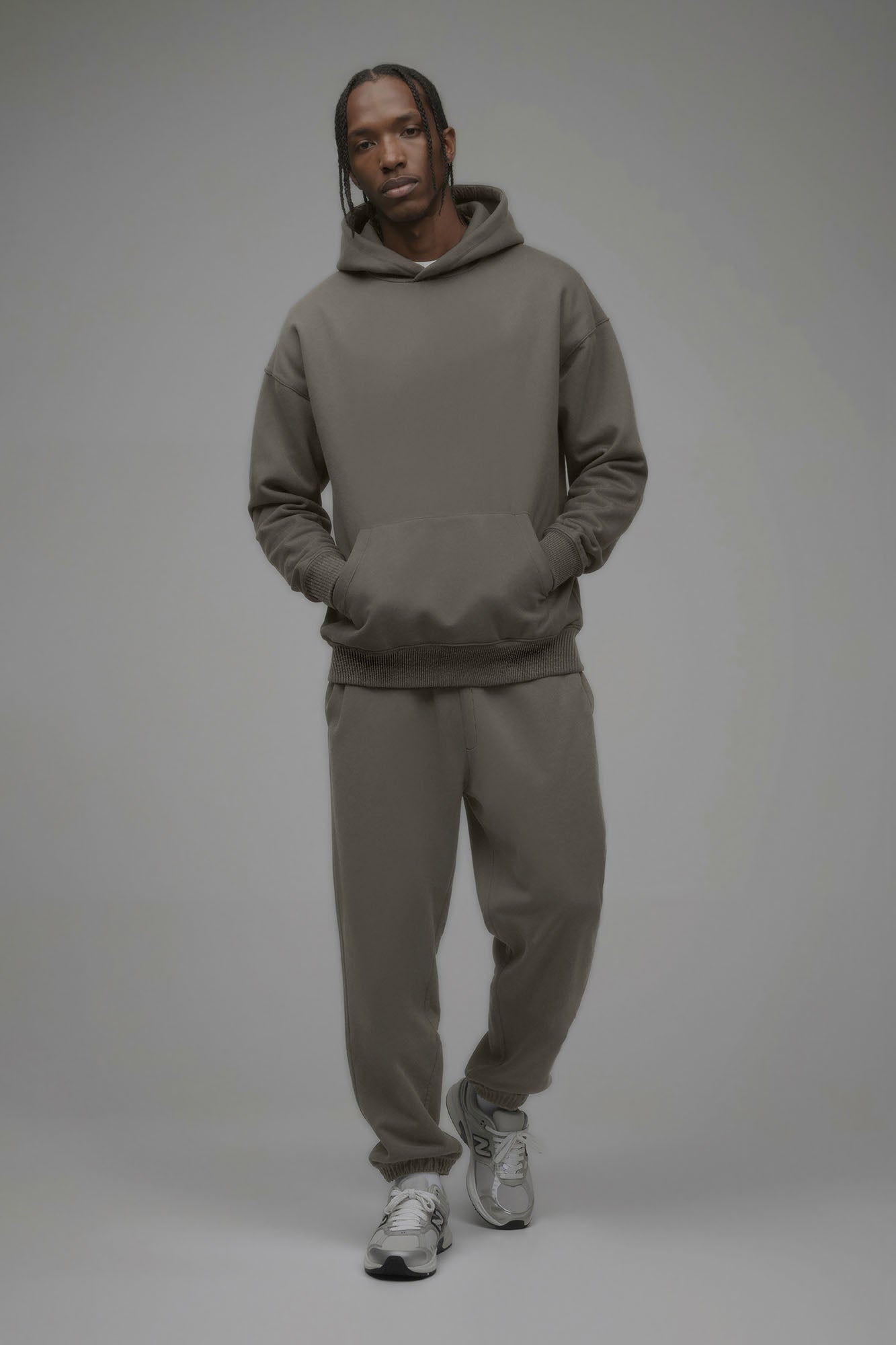 410 Oversized Hoodie - Moss Grey
