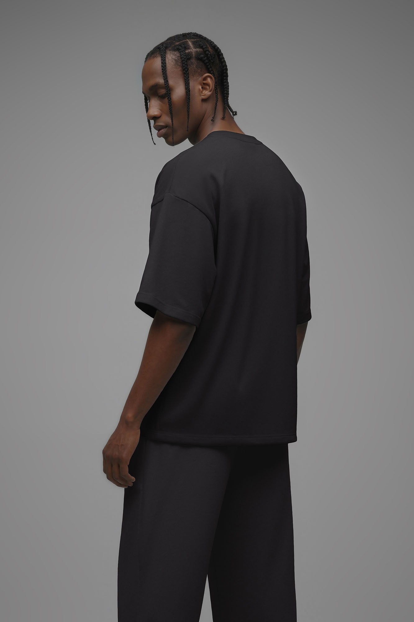 410 Oversized Fleece Tee - Black