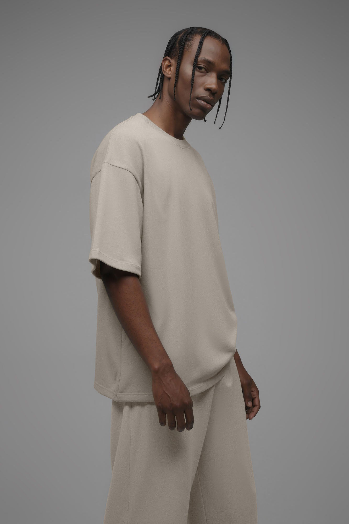 410 Oversized Fleece Tee - Sand