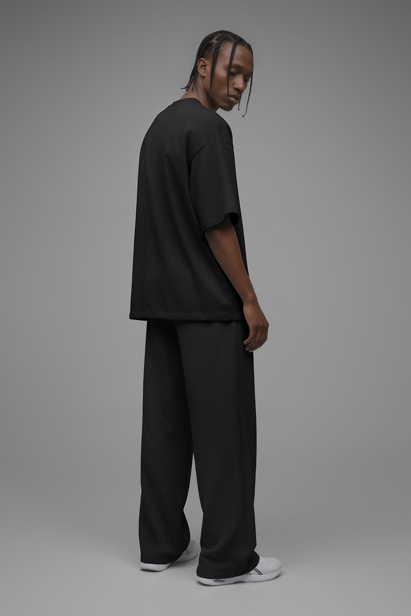 410 Oversized Fleece Tee - Black