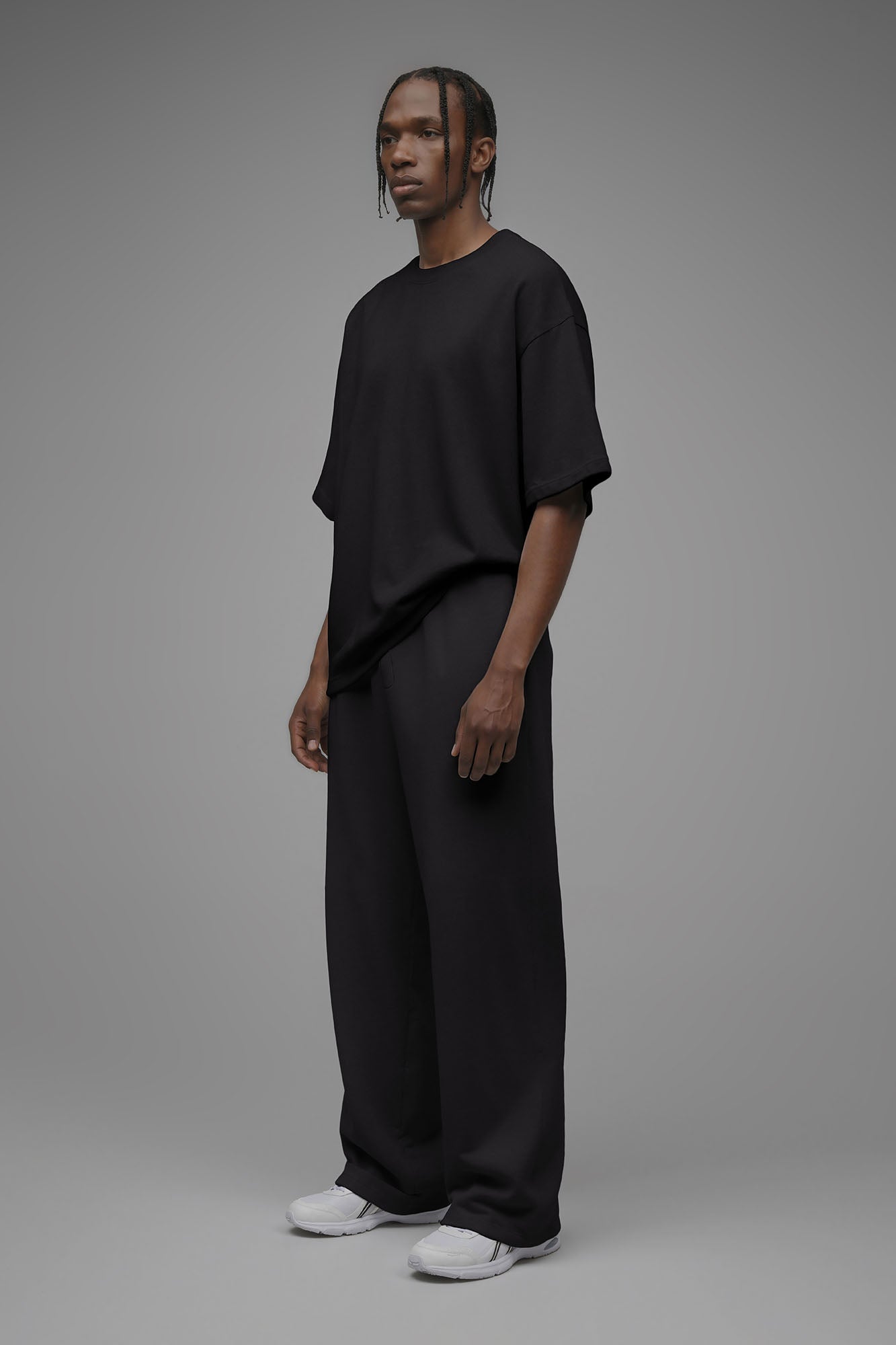 410 Oversized Fleece Tee - Black