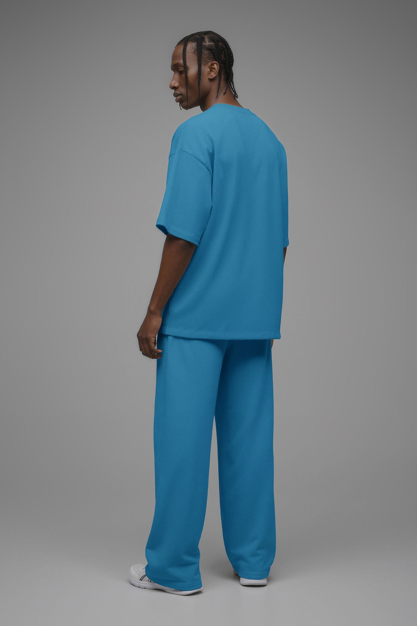 410 Oversized Fleece Tee - Blue