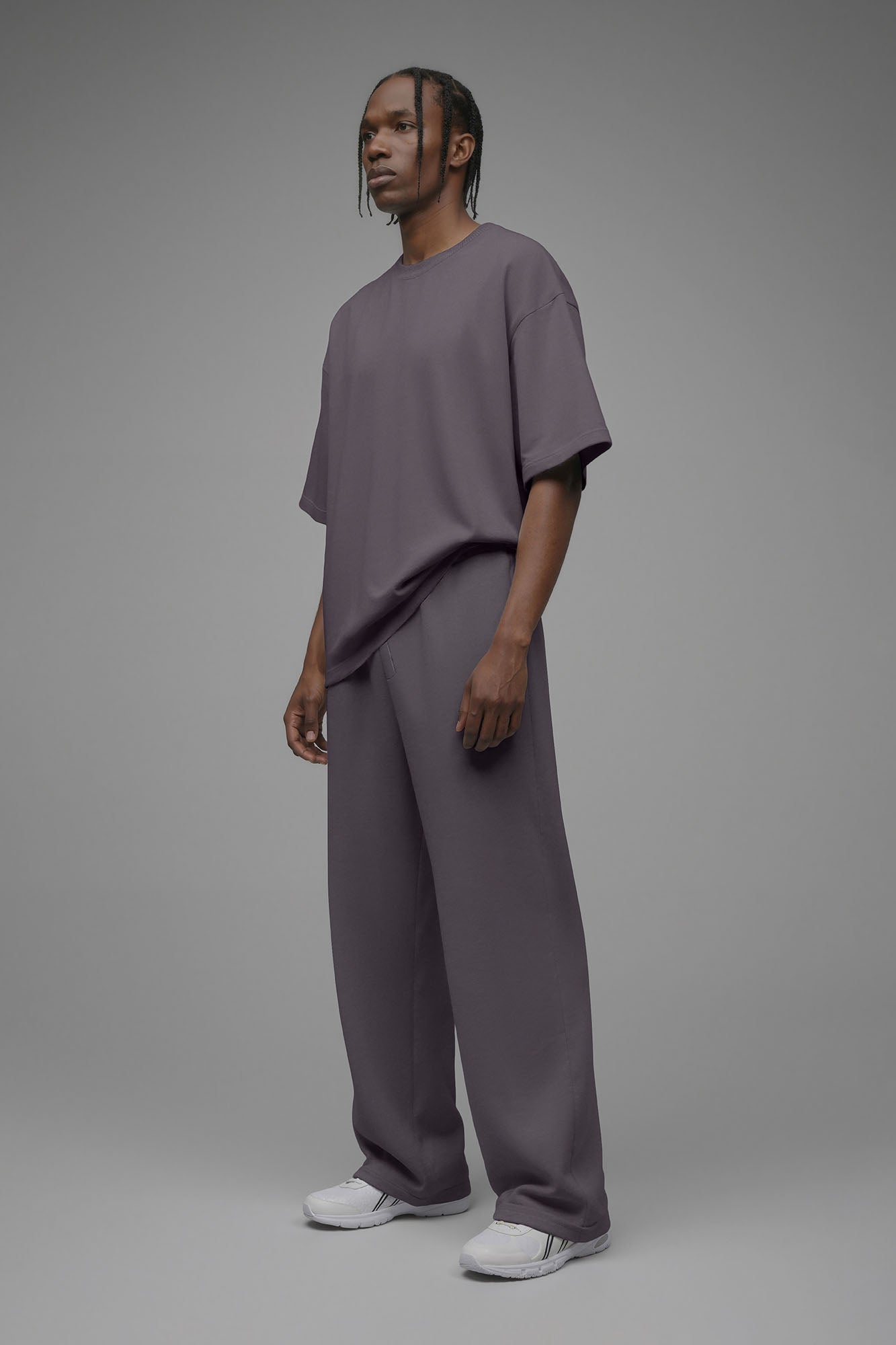 410 Oversized Fleece Tee - Purple