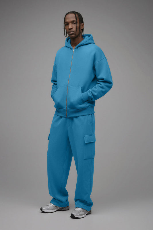 410 Baggy Cargo Sweatpants - Blue