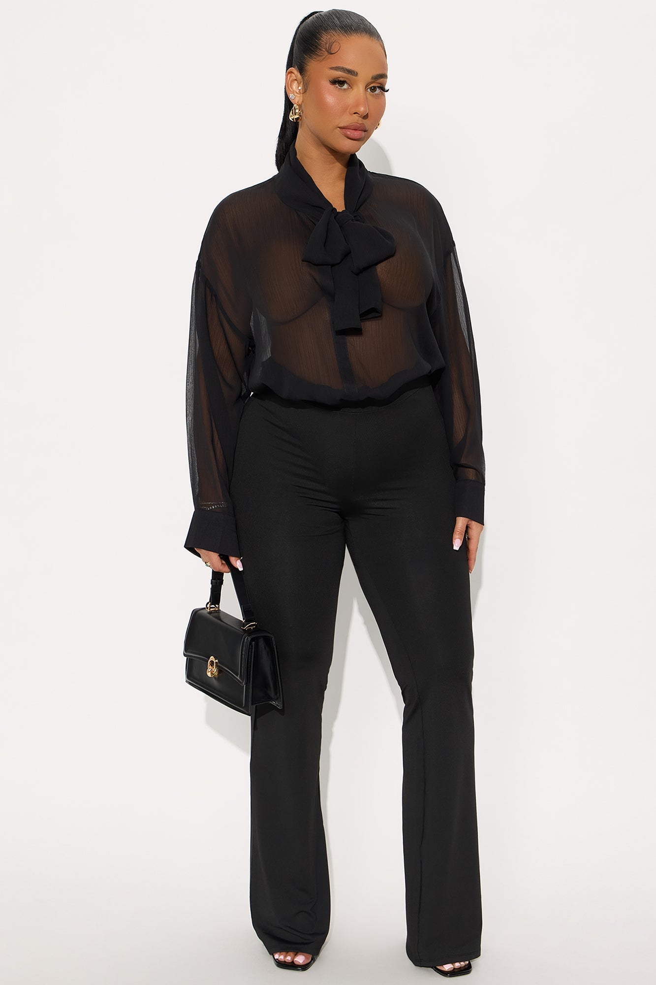 Eloise Bodysuit Pant Set - Black